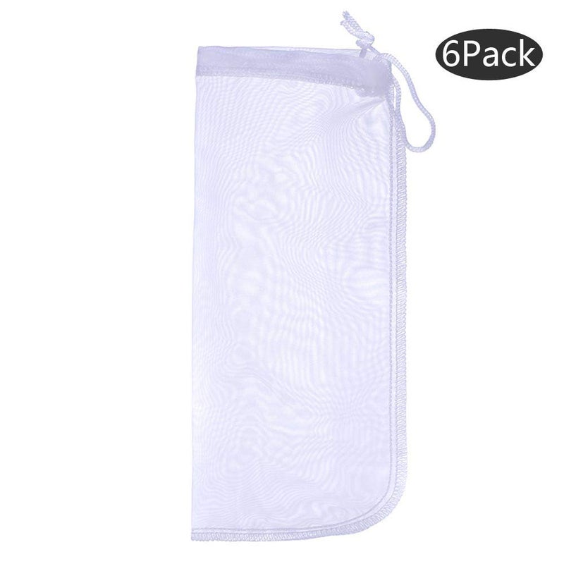 ALEGI Media Filter Bag Aquarium Extra Fine,Reusable 180 Micron Drawstring Mesh Filter Bags for Very Fine Resins Filter (10"*3.9" (6 Pack)) - Image 2